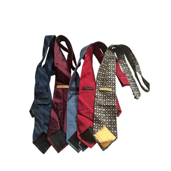 DONNA KARAN Vintage Lot of 5 Men's Neck Ties - Picture 5 of 7